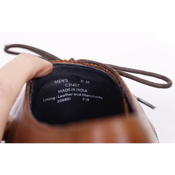 Cole Haan Mens Grand OS Harrison Brown Wingtip Oxford Leather Dress Shoes 11 M